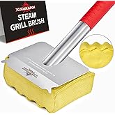 XUDAKAIXIN Grill Brush Bristle Free,Aramid Fiber Wavy Pad Seamless-Fit Cast Iron/Stainless-Steel Grates,BBQ Replaceable Scraper Cleaning Head,Safe Grill Cleaner for Outdoor Grill,Gifts for Men/Dad