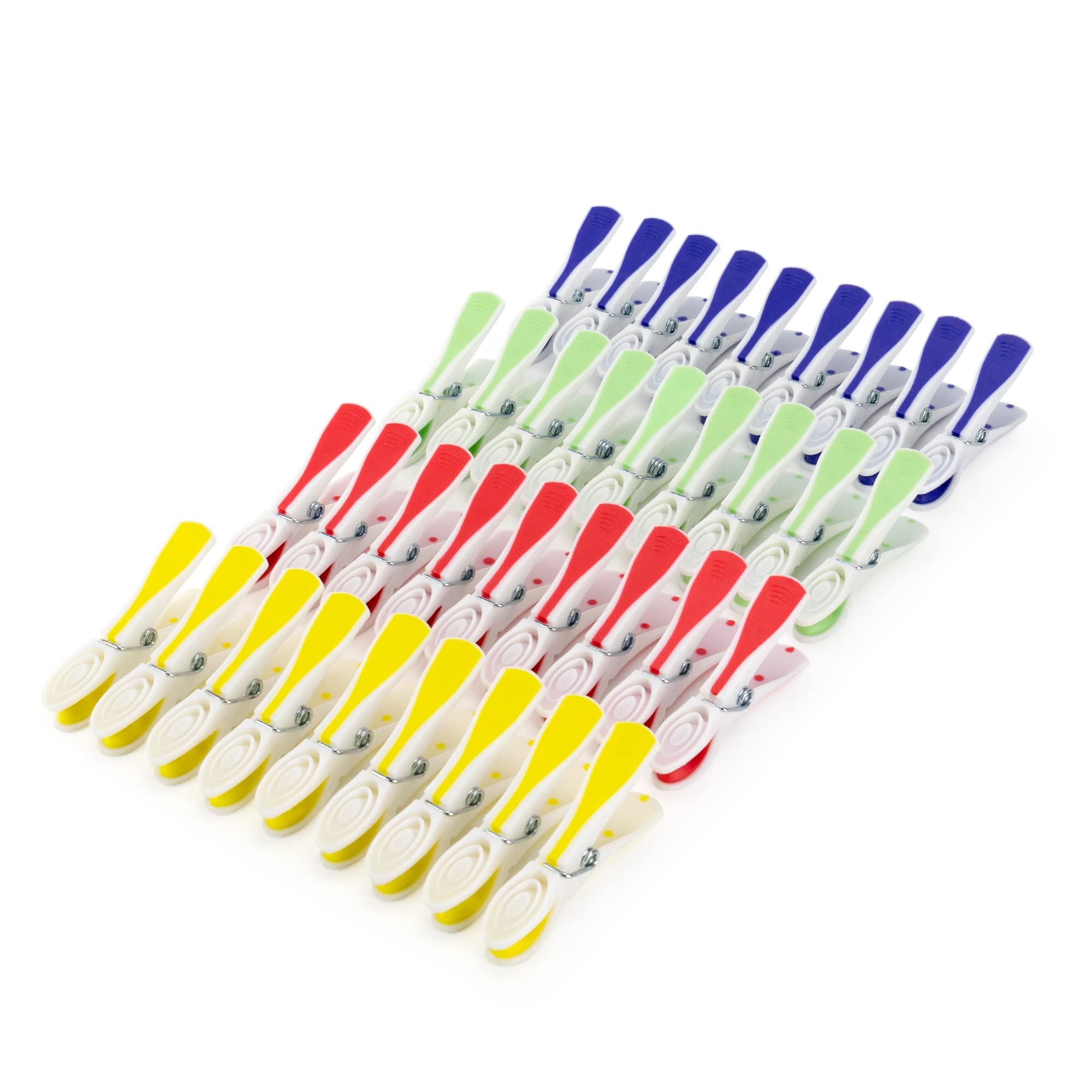 Hangerworld Strong 8cm Plastic Clothes Washing Line Pegs Rubber Soft Grip Laundry Garment (36)