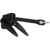 Seachoice Navy Anchor &ndash; Cast Iron &ndash; Use In Gravel, Stone and Shale Bottoms &ndash; Aluminum-Plated &ndash; Multiple Sizes