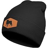 Lussues Nee Pug Beanie Hat for Men Women, Warm Winter Knit Cap for Dog Lover Black