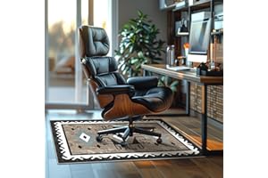 RIMAYA Office Chair Mat for Hardwood Floor, Anti Slip Hi-Q Desk Chair Mat for Hardwood & Low-Carpeted Floors, Easy to Clean Computer Floor Mat Protector Rug for Gaming Rolling Chair on Hard Wood Floors