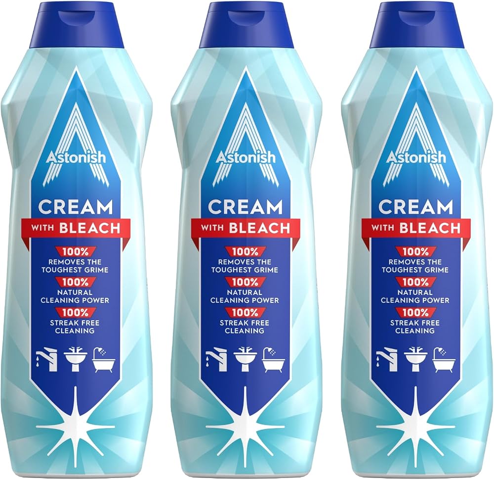 Astonish Specialist Cream Cleaner with Bleach 3 x 500ml Deep Cleaning