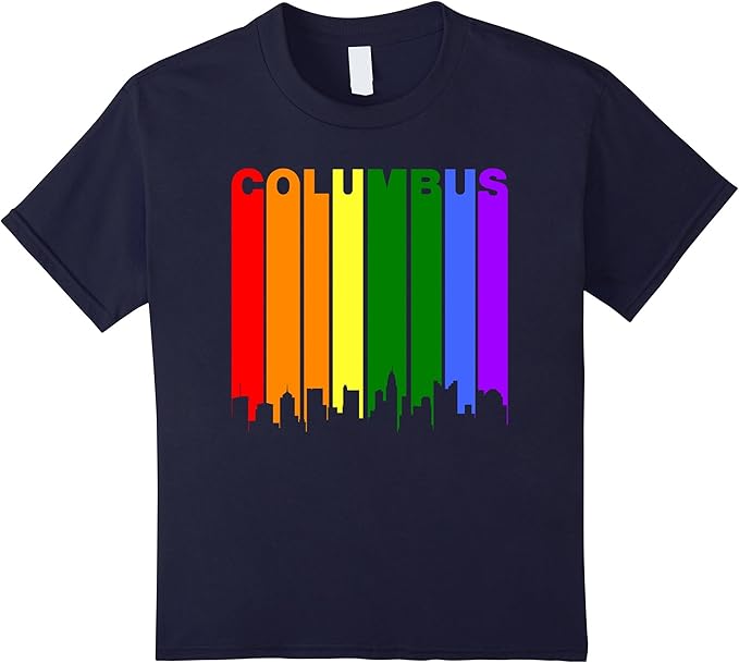 Columbus Ohio Downtown Rainbow Skyline LGBT Columbus Ohio Downtown Rainbow Skyline LGBT
