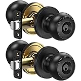 TICONN Round Door Knobs, Ball Door Knob with Dead