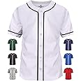 Exxact Sports Blank Baseball Jersey Men, Button Down Plain Baseball Jersey, Sports Uniforms Men Women Jersey
