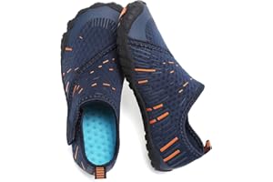 FANTURE Boys & Girls Water Shoes Lightweight Comfort Sole Easy Walking Athletic Slip on Aqua Sock(Toddler/Little Kid/Big Kid)