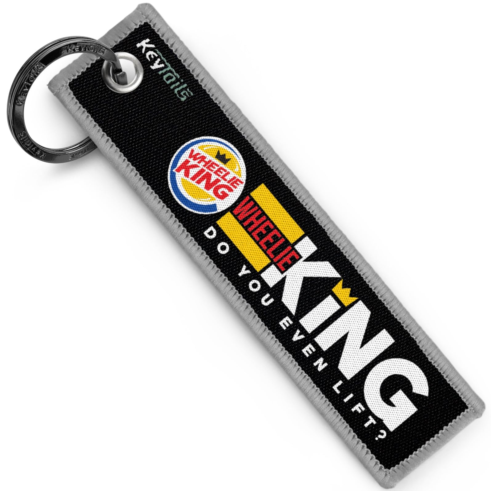 KEYTAILS Keychains, Premium Quality Key Tag for Motorcycle, Scooter, ATV, UTV [Wheelie King]