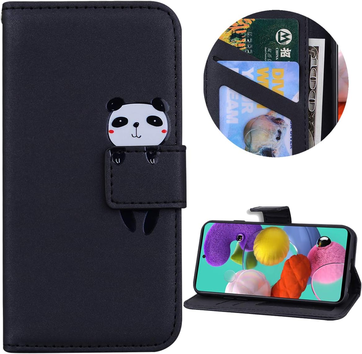 Nadoli Wallet Case for Samsung Galaxy S10,Cartoon Animal Pattern Soft Tpu Inner Bookstyle Pu Leather Stand Function Magnetic Closure Flip Case Cover