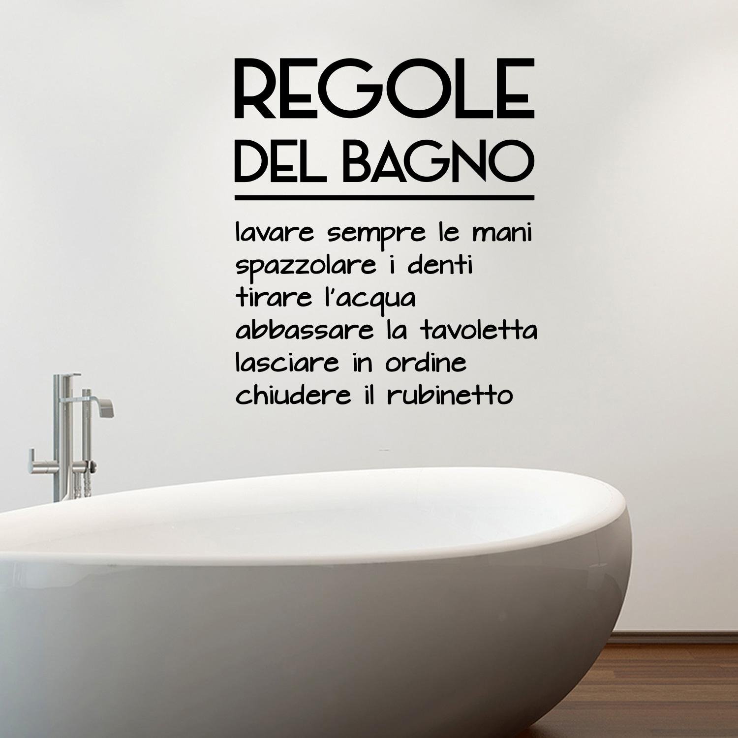 Adesiviamo® Regole del Bagno Wall Sticker Adesivo da Muro Amazon.it Casa e cucina Adesiviamo® Regole del Bagno Wall Sticker Adesivo da Muro Amazon.it Casa e cucina