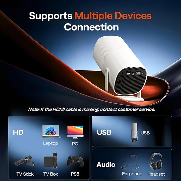 【BUILT-IN OFFICIALLY-LICENSED APPS & 500 ANSI LUMENS & FULL AUTOMATIC】BOLDEVER 2026 UPGRADED MINI SMART PROJECTOR WITH WIFI 6 AND BLUETOOTH, 270° ADJUSTABLE STAND, 4K MOVIE PROJECTOR INDOORS OUTDOORS