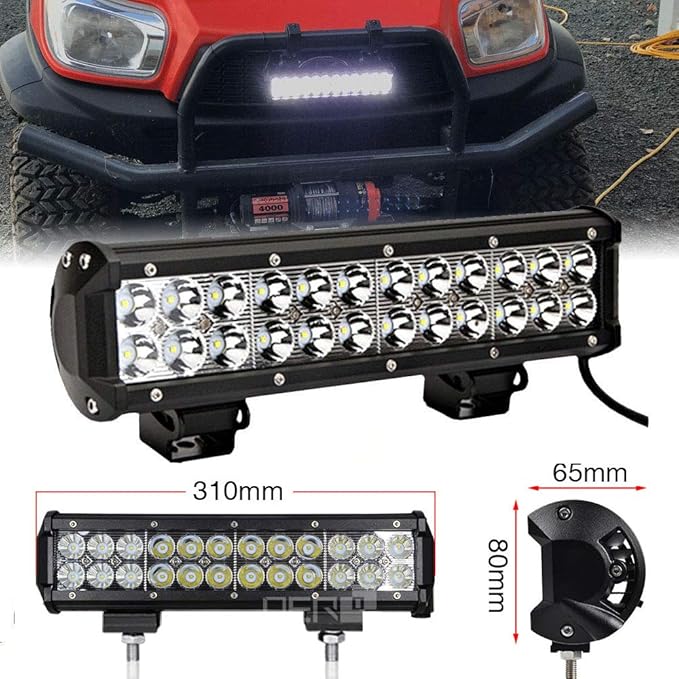 Leoie 12 Inch 72W CREE LED Work Light Bar Spot Flood Combo Offroad Pickup Van ATV 12V