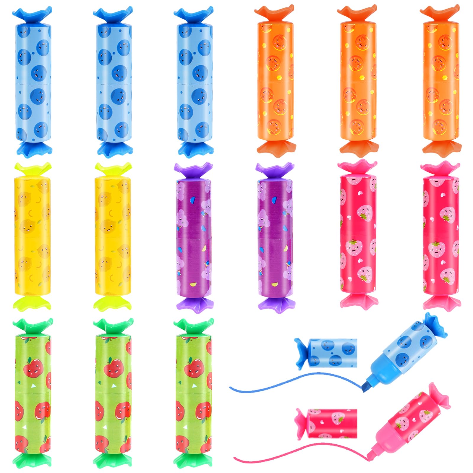 AYESY Highlighter, Pack of 15, Highlighter Assorted Colors, No Bleed, Aesthetic Cute Marker Pens for Journal Planner Notes School Office Supplies