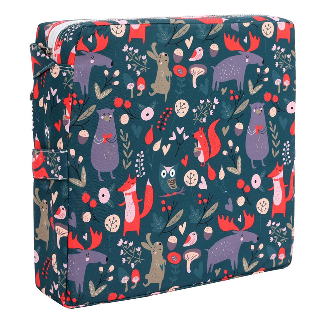 NUOBESTY Adjustable Toddler Booster Seat for Dining Chair - Waterproof, Non-Slip, Removable Cover, Ideal for Home, Restaurants, Travel - Dark Green