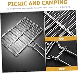 SUPVOX Stainless Steel BBQ Fish Grill Basket Handle Thickened Mesh Steak view 2