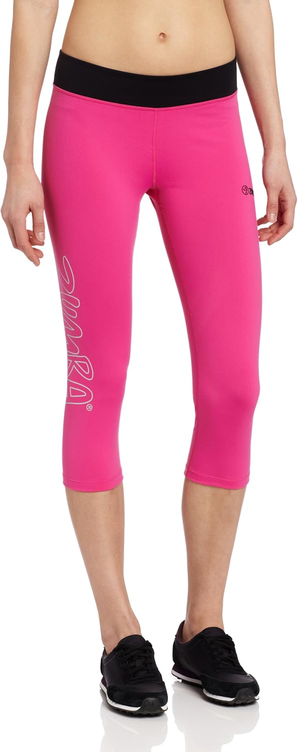 Zumba Fitness Damen Hose Lunar Capri Leggings, Berry, S, Z1B00145