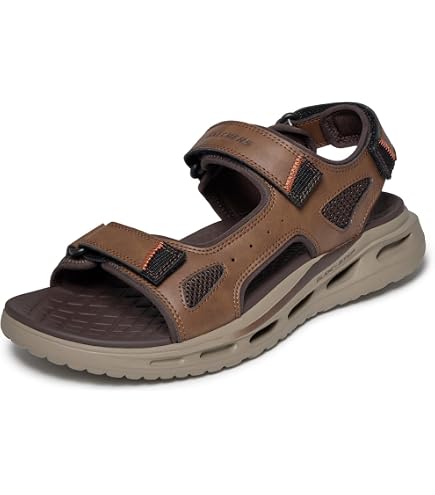 Amazon.com | Skechers Men's Two Strap Buckle Open Toe Sandals