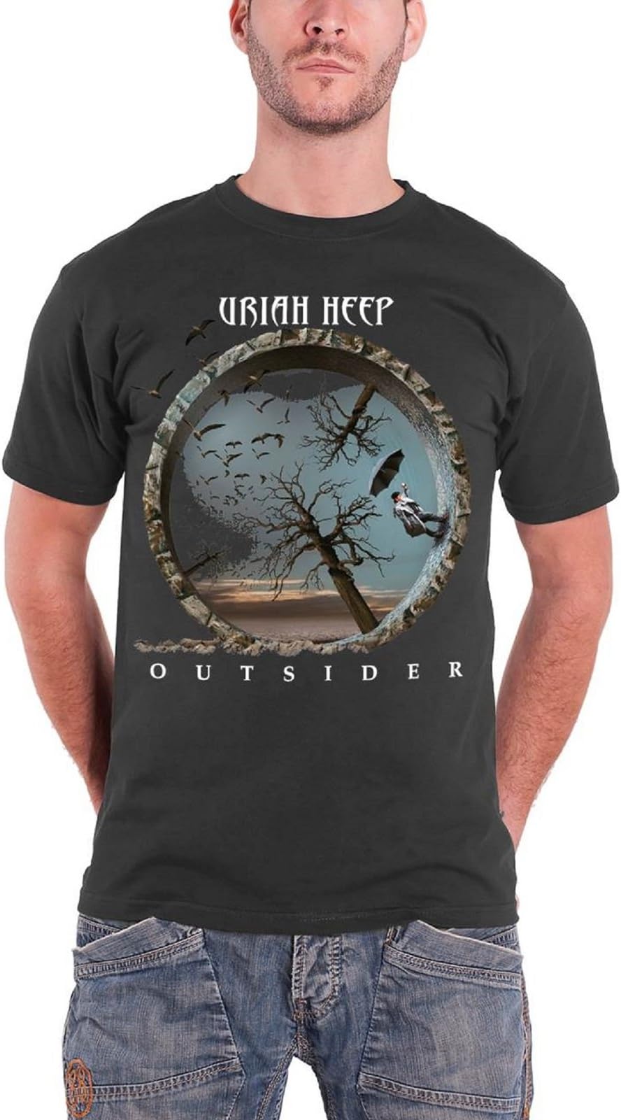 Uriah Heep Men's Outsider Official T-Shirt XX-Large Grey