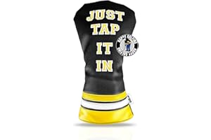 Wolph Happy Gilmore Golf Club Covers - Funny 'Just Tap It in' Driver Headcover - Premium Leather - Personalized Golf Club Covers - Golf Accessories for Men and Women, Fits Any Size.