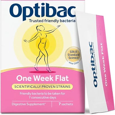 Optibac Probiotics One Week Flat Vegan Digestive Supplement 7 Sachets 5 Billion