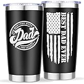 Gifts for Dad from Daughter Son - Dishwasher Safe "Best Dad Ever" Gift for Christmas Birthday Fathers Day - Laser Engraved Dad Cup Mug Tumbler with The Man The Myth The Legend, 20 oz Stainless Steel