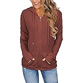 JomeDesign Sweaters for Women Long Sleeve Sweatshirt Fashion Hoodies Zip Up Loose Casual Fall Tops S-XXL