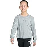 adidas girls Long Sleeve Heather Tee