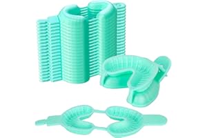 100 Pcs (50 Pairs) Disposable Dental Fluoride Trays by Vastmed | Dual Arch Fluorinated Foam Tray for Gel Foam - Green