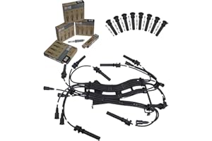 APDTY Tune Up Kit Includes 16 OEM Spark Plugs, 16 Ignition Wires & COP Coil On Plug Boots Fits 2003-2005 Dodge Ram Pickups With 5.7L Hemi / 2004-2005 Dodge Durango With 5.7L Hemi