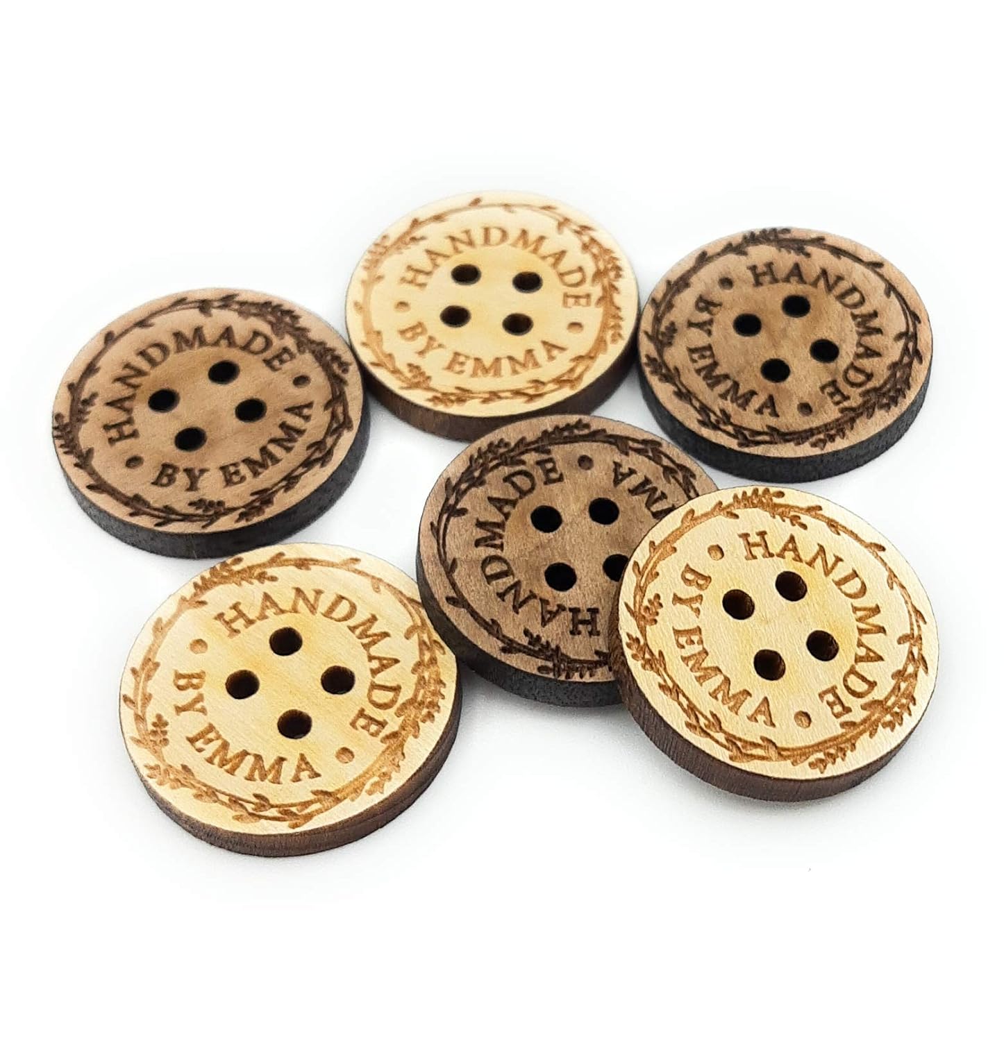 Custom clothing labels, buttons, custom made buttons, buttons for handmade items