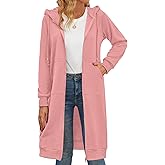 Zeagoo Women's Zip Up Hoodies Oversized Fleece Long Tunic Sweatshirts Casual Long Sleeve 2026 Fall Hoodie Jacket Coat