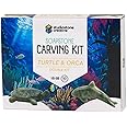 Turtle and Orca Studiostone Creative Soapstone Sculpture Carving DIY Arts and Crafts Kit for Kids Adults
