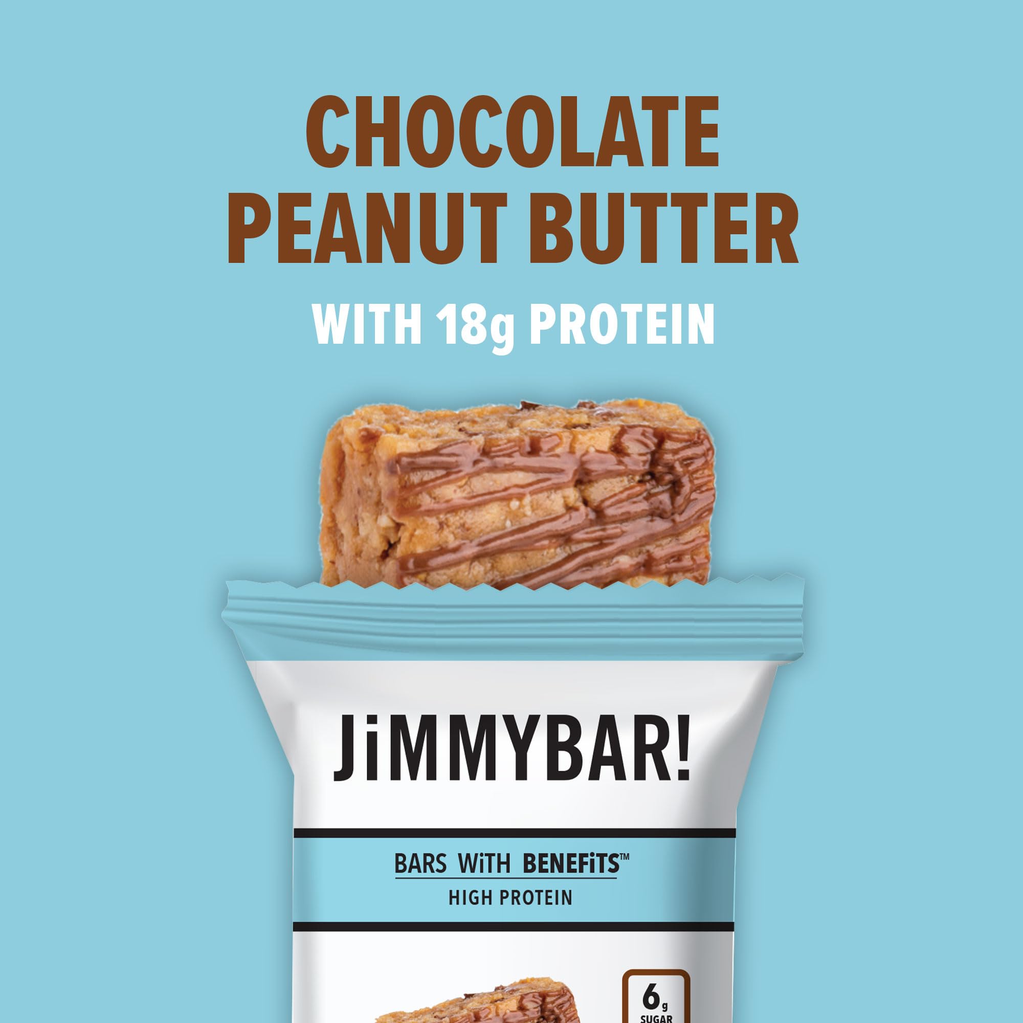 Functional Protein Bars - High-Performance Energy Snacks with Caffeine - Low Sugar & Non-GMO - Gluten Free Protein Bars for Workout, Travel & Energy Boosting | Chocolate Peanut Butter - 12 Count