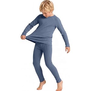 Joiceful Boys Thermal Underwear Sets | Waffle Knit, Raglan Sleeve, Long Base Layer, Winter, Athletic, Skiing, Casual, Kids, f