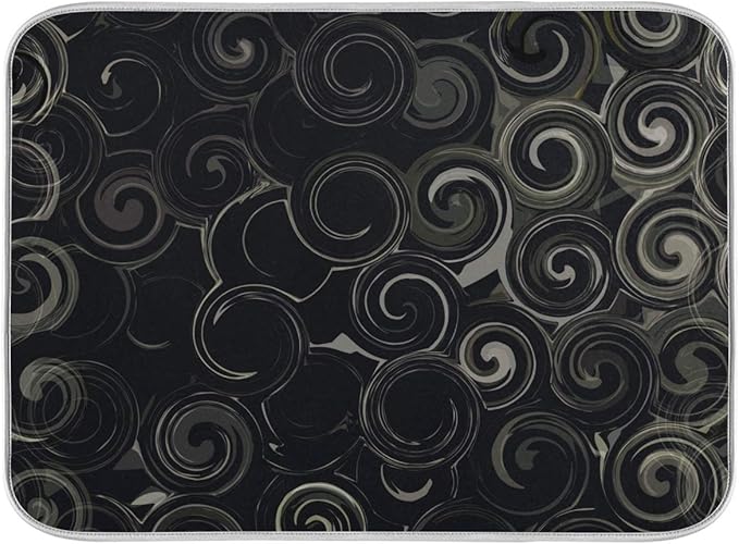Amazon Com Dish Drying Mat For Kitchen Countertops Sinks Marvellous Light Spirals Dinnerware Protective Pad 16 X 279 Inch Large Kitchen Microfiber Mat Absorbent Heat Resistant Kitchen Dining