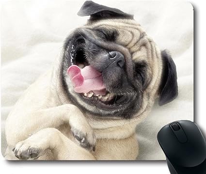Amazon Imimi 面白いかわいいパグ犬ゲームマウスパッド ノンスリップ長方形マウスマット 2mm180mm3mm 9インチ7インチ Imimi マウスパッド 通販