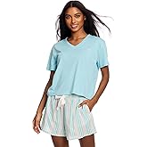 U.S. Polo Assn. Women's Summer Pajama Set, Tee, Shorts Valentines Gifts for Her