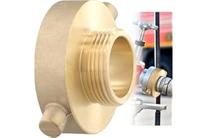 yeesport Fire Hydrant Adapter, 2-1/2 NST (NH) Female x 1-1/2 NST (NH) Male Hose Adapter, Corrosion Resistant Brass Fire Equipment Accessory