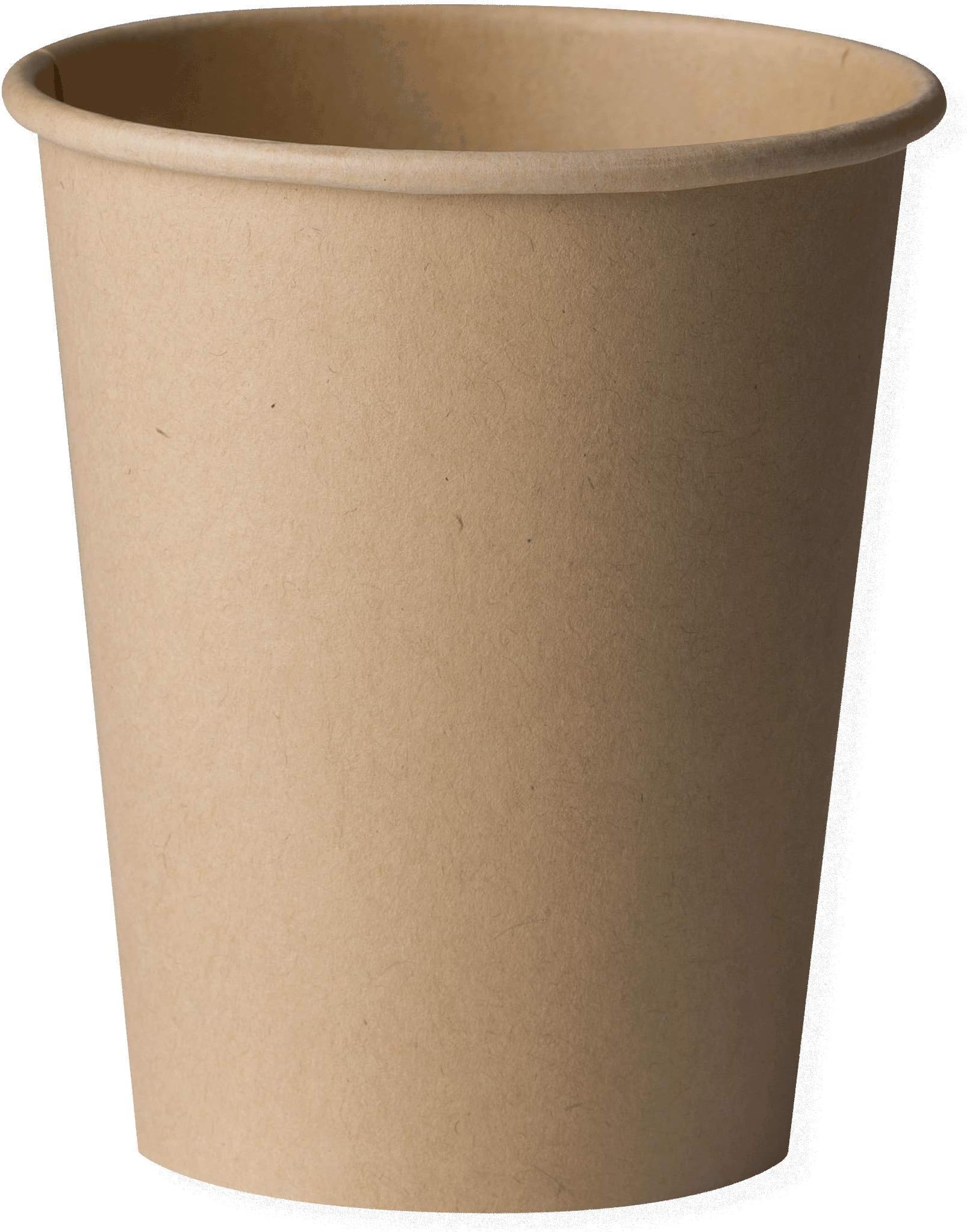 Biodeck Compostable and Biodegradable Hot Drink Kraft Cup, 8oz/240ml, Brown (Pack of 50)