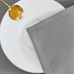 Vangao Grey Valances for Windows 18 Inch Solid