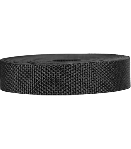 3/4 Inch Heavyweight Polypropylene Black - Webbing - By