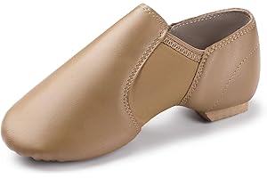 ARCLIBER PU Leather Jazz Shoes for Girls and Boys, Slip-on Dance Shoes for Toddler/Little Kid/Big Kid