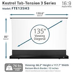 Elite Screens Kestrel Tab-Tension 3 CineWhite, 135