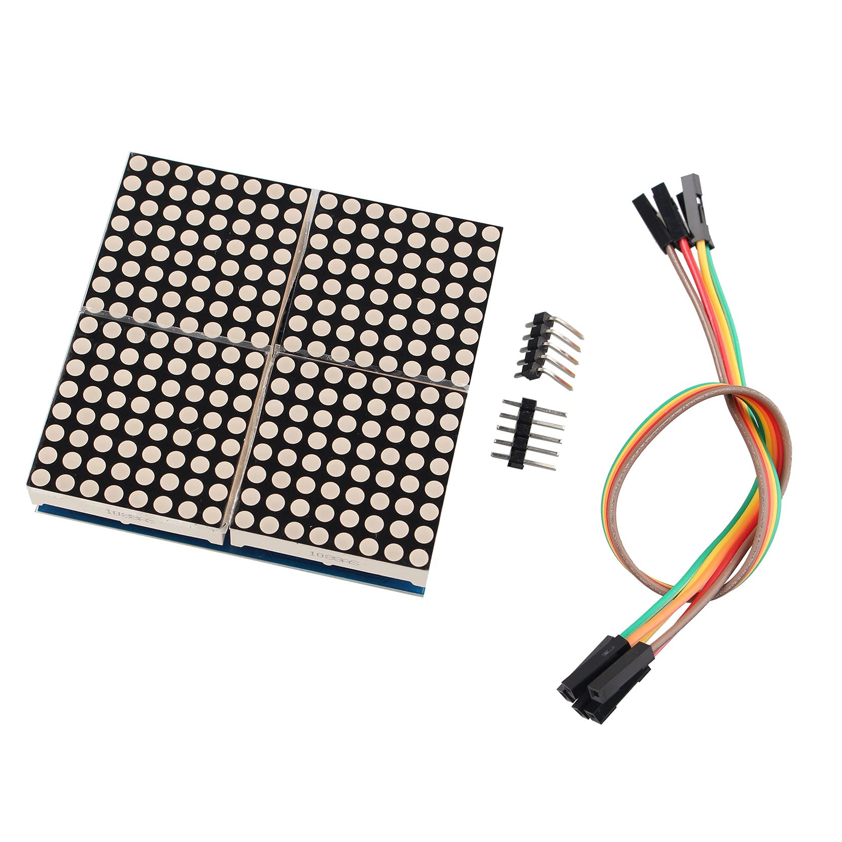 Jopto MAX7219 Dot Matrix Module for Microcontroller 4 In 1 LED Display Module with 5pin Line Compatible with Arduino Raspberry Pi