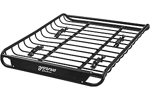 YOUNG ELECTRIC 46" x 36" x 4-1/2" Roof Rack Rooftop Cargo Carrier Steel Basket - Car Top Luggage Holder for SUV and Pick Up Trucks - 150 lb. Capacity