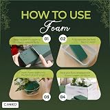 Caliko Floral Foam Blocks Pack 4 23x11x7cm Wet Brick for Arrangements view 9