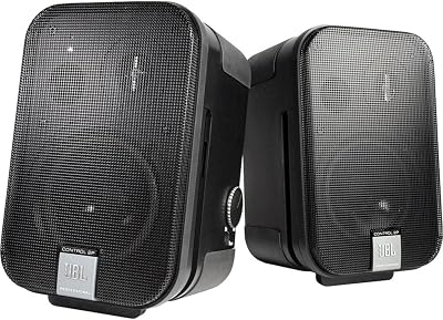 JBL Professional C2PS Control 2P Compact Powered Monitor, Desktop Reference Monitors, Master and Extension Speaker Pair, 5.25” Woofer, 35 Watts, XLR, ¼” and RCA Inputs, Black
