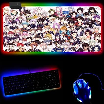 Amazon マウスパッド アニメ刀剣乱舞マウスパッドledキーボードパッド大型マウスパッドマウスソフトゲーミングマウスパッドrgbライト光る14色pc ラップトップ用パッド 300x700x4mm Yanfann マウスパッド 通販