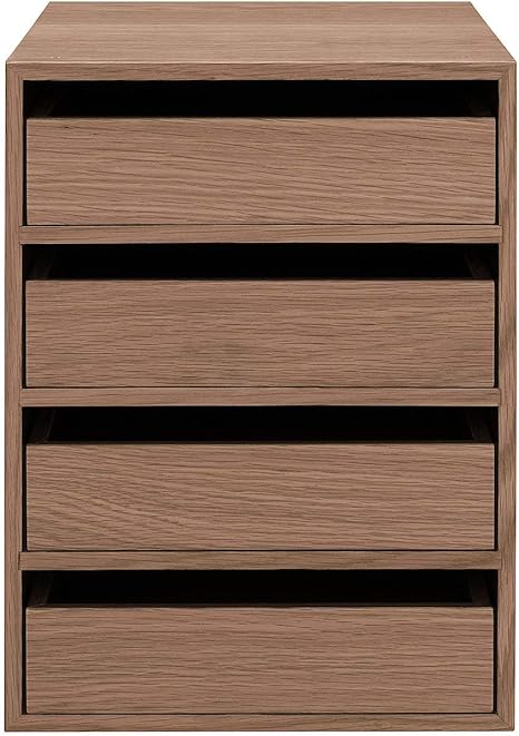 Amazon Co Jp 無印良品 木製収納ケース 引出式 4段 ウォールナット材 約幅26 奥行37 高さ34 5cm ホーム キッチン