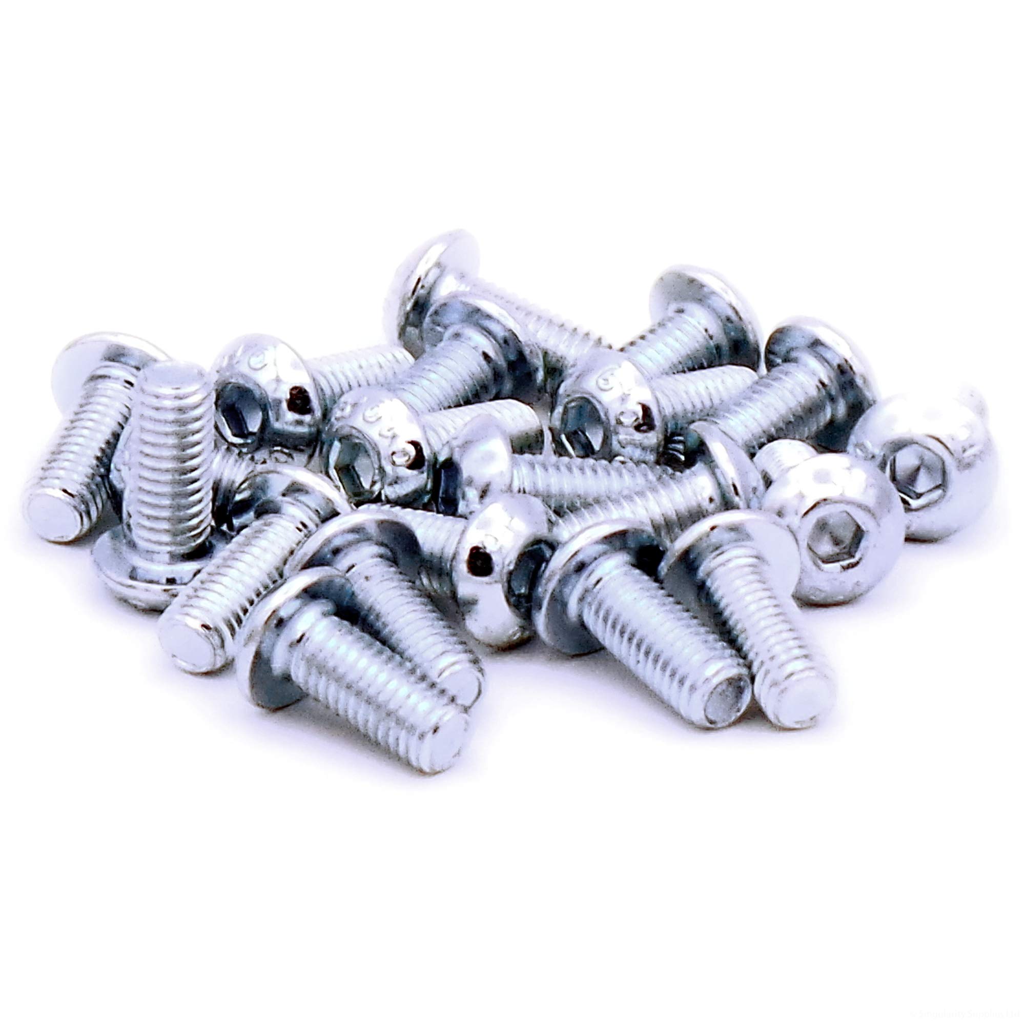 M5 (5mm x 16mm) Hex Socket Button Machine Screw (Bolt) - Steel (Pack of 20) — image 1