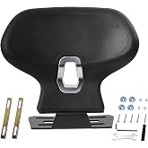 Mokuo C-Shape Backrest Upgraded Version Universal Fit for Scooter Moped ATV | Comfortable Body-Hugging Lumbar Support with PU Foam, Easy-Mount Base, Fits Most Motorcycle Scooter Cruiser Moped ATV Black